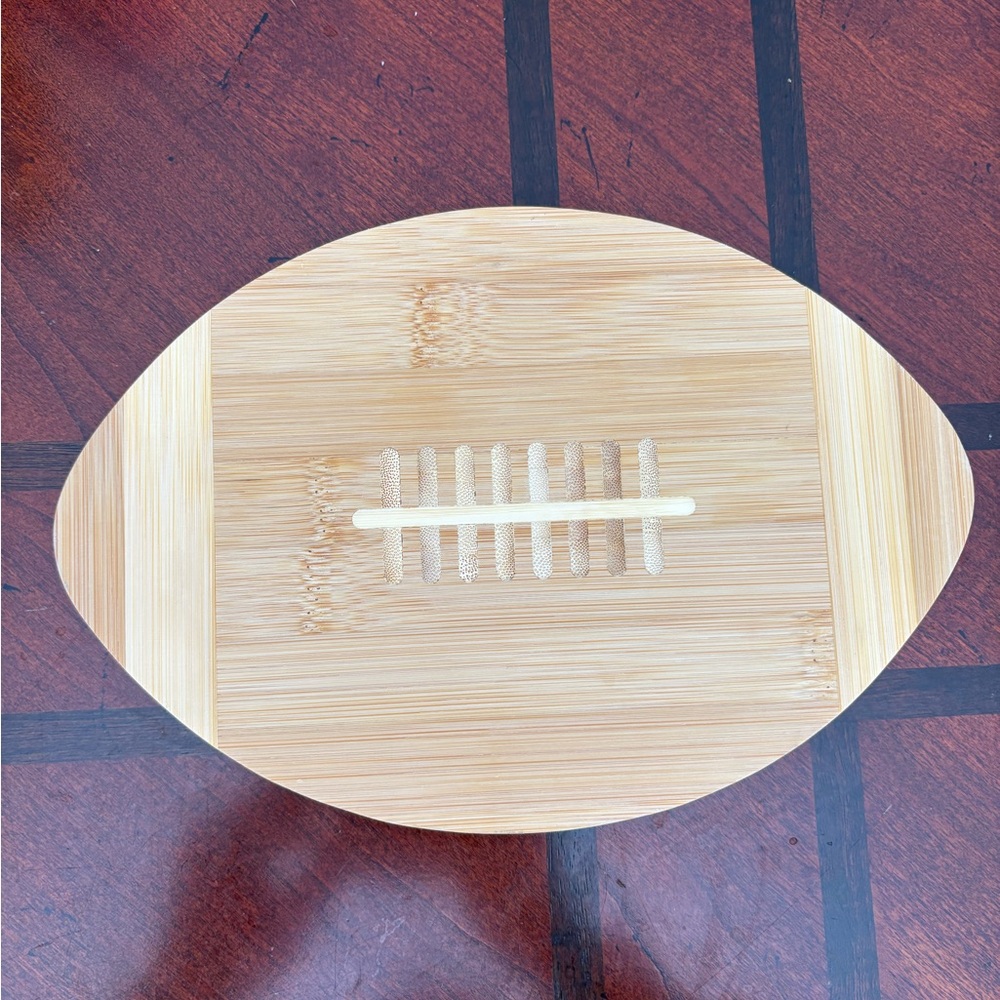 Football Shaped Bamboo Cheese Board